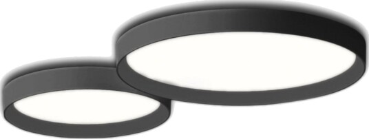 Up LED taklampe grafitt 2 lyskilder Vibia Stue Design Plast Rund