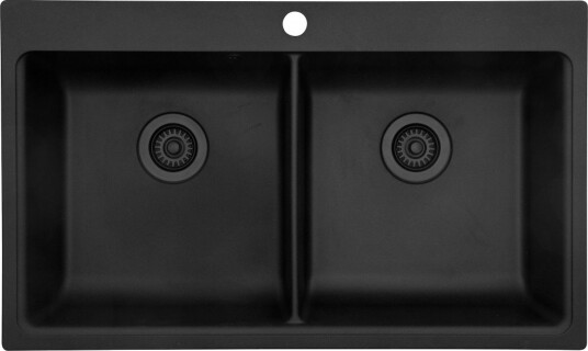 Lavabo Saturn 86 Kjøkkenvask 860x510x200 mm, Sort