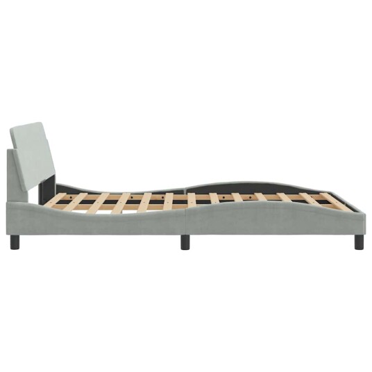 Sengeramme med hodegavl lysegrå 135x190 cm fløyel 8721012268661 Sengeramme med hodegavl lysegrå 135x190 cm fløyel 8721012268661