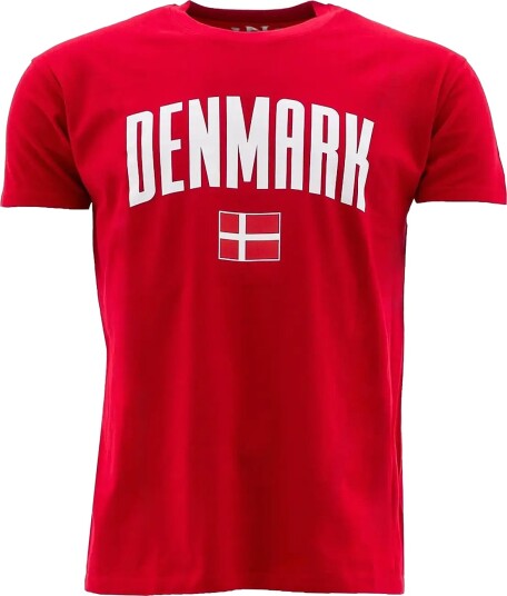 NeH Unisex  Denmark T Shirt   Red   SIZE