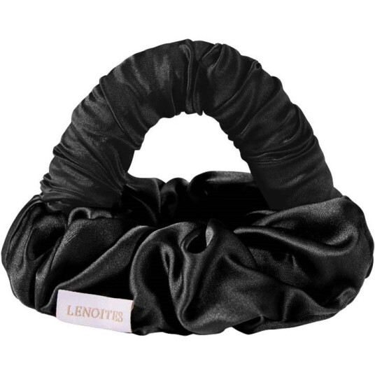 Lenoites Blowout Tie in Mulberry Silk Small Black Lenoites Blowout Tie in Mulberry Silk Small Black