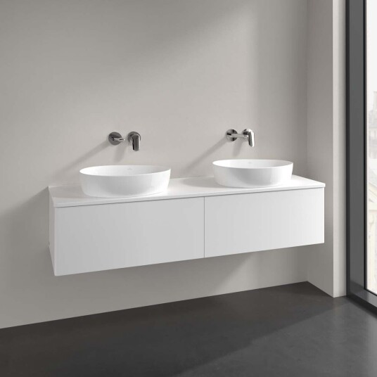 Villeroy & Boch  Antao Servantskap med 2 skuffer 160x50x36 cm m/lys Hvit Matt