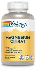 Solaray Magnesium Citrat 180 kapsler Solaray Magnesium Citrat 180 kapsler