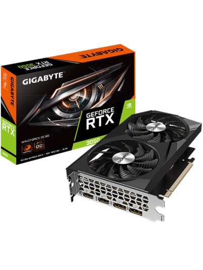 GIGABYTE GeForce RTX 3050 WindForce OC 8GB GDDR6 Grafikkort