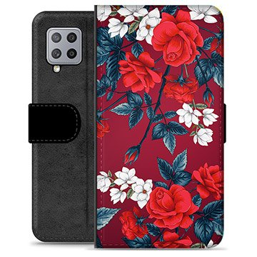 Samsung Galaxy A42 5G Premium Lommebok-deksel Vintage Blomster