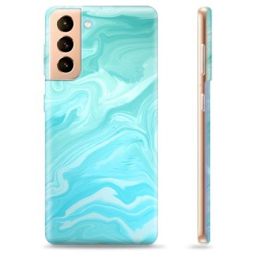 Samsung Galaxy S21+ 5G TPU-deksel Blå Marmor