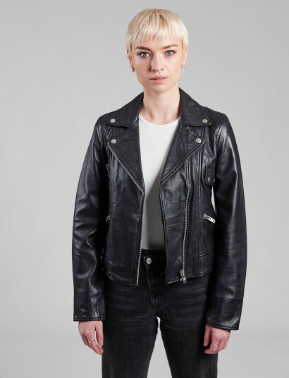 Jofama Kaley Leather Biker - Black - 32