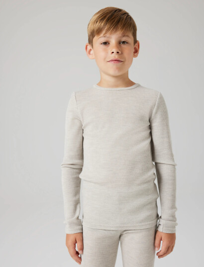 name it Nknwax Wool Rib Ls Top Grey 116 name it Nknwax Wool Rib Ls Top Grey 116
