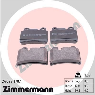 Bremseklosser ZIMMERMANN 24097.170.1