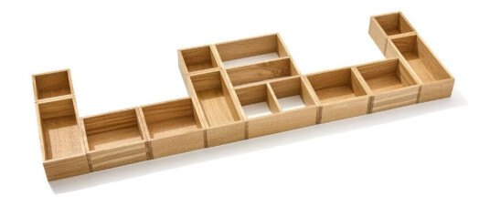 Linn Bad Innleggspakke Eik / Grunn Skuff 120cm Dobbel