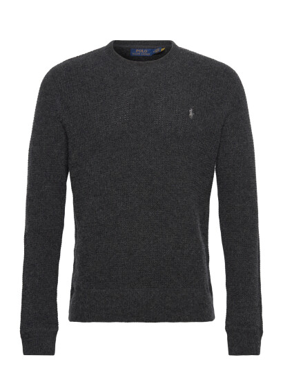 Polo Ralph Lauren Waffle Knit Wool Cotton Sweater Grey XXL Polo Ralph Lauren Waffle Knit Wool Cotton Sweater Grey XXL