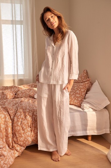 Ellos Home Pyjamasbukse Candice Hvit