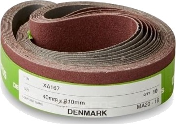40x810mm Lerret pussebånd til Emco star 10 stk. Korn P80