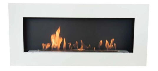 Scandiflames Murus 1200 Veggmontert Biopeis Matt hvit Hvit