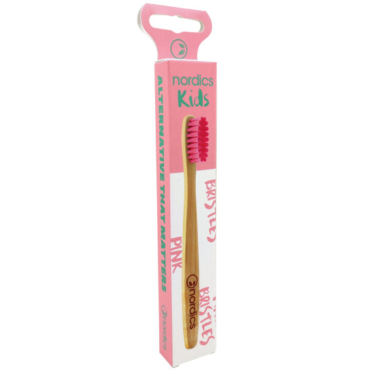 Nordics Bamboo Tannbørster For Barn Myke børster PINK