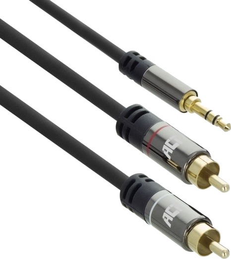 Act 1,5 Meter Høykvalitets Lydtilkoblingskabel 1X 3,5 Mm Stereo Jack Hann 2X Rca Hann Ac3605