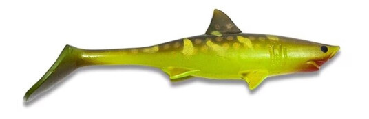 Shark Shad Lures Baby Shark Hot Pike 10cm, 9gr, 8-pack