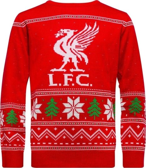 Liverpool Julegenser Liverbird   rød Barn   Liverpool FC størrelse 9 10 years/127 137 cm