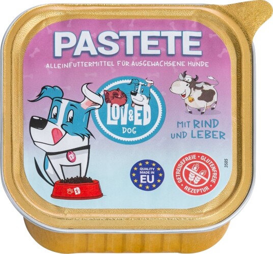 Lov&Ed Våtfôr Lov & Ed Paté Med & Lever Okse 12 X 150 G Lov&Ed Våtfôr Lov & Ed Paté Med & Lever Okse 12 X 150 G