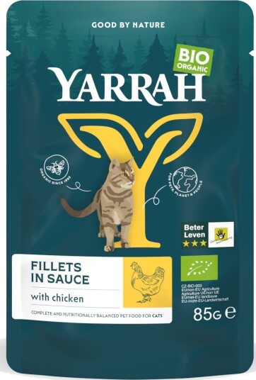 Yarrah Bio Økologisk Fileter I Saus Med Økologisk Kylling 28 X 85 G