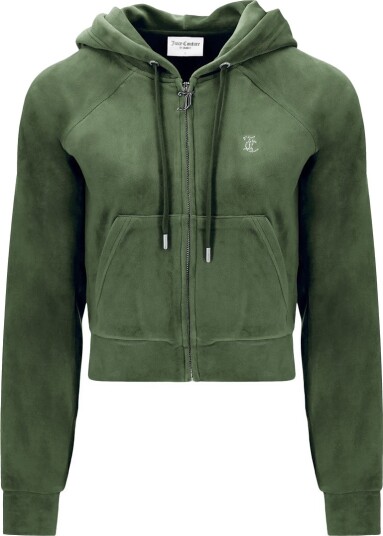 Juicy Couture Cardigan   Madison   Velur   Timian   Juicy Couture   XXS   Xtra Xtra Small   Cardigan   Grønn