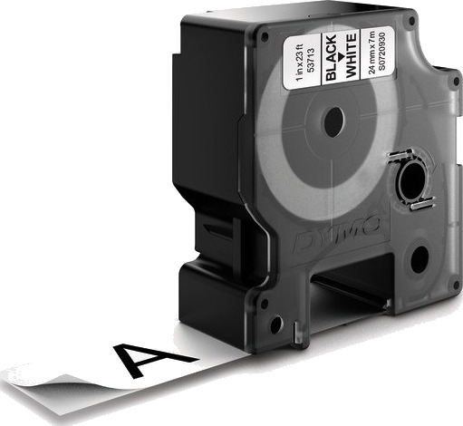 Dymo D1 24mm Svart/hvit Merkebånd 7m - Standard Etikett