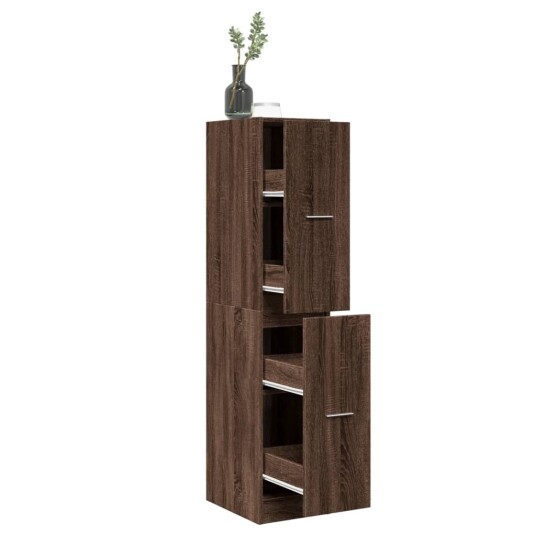Apotekskap brun eik 30x41x144,5 cm konstruert tre Apotekskap brun eik 30x41x144,5 cm konstruert tre
