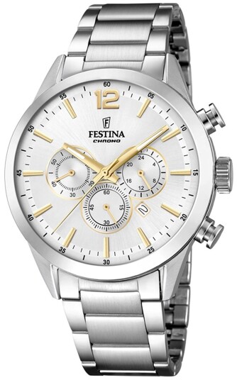 Festina Herreklokke F20343 1 Sport Sølvfarget/Stål Ø44 mm