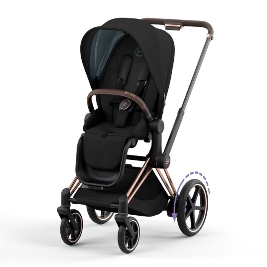 Barnevogn Cybex E-Priam Rosegold + Sittedel Deep Black