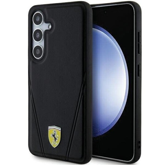Ferrari Hot Stamp V Lines MagSafe Etui til Samsung Galaxy S24 Svart
