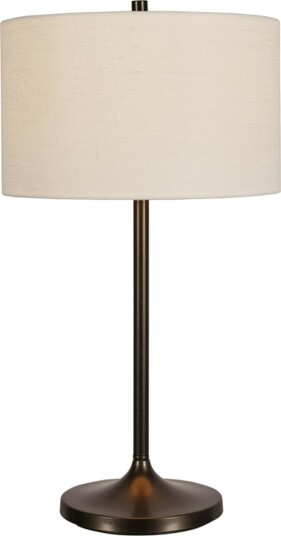 Soft Bordlampe Metallisk Bronse / Linen White