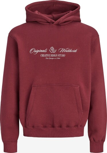Jack & Jones Junior Hettegenser Jortoronto Hd Front Sweat Hood Bf J Rød
