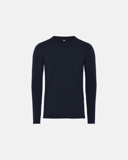 Dovre Langermet t Skjorte Ull Navy