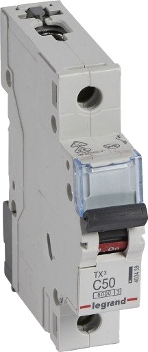 Legrand 10 stk TX3 MCB automatsikring C50 1P 1M 6/6kA