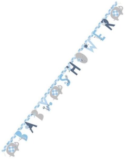 Baby Blue Elephant Banner 160 cm