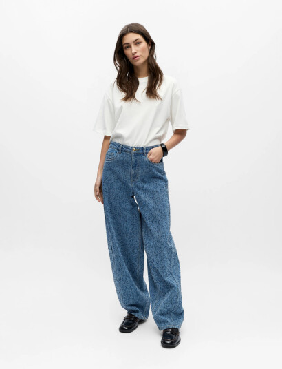 Object Objfrida Mw Super Barrel Jeans 143 Blue 36 x 32