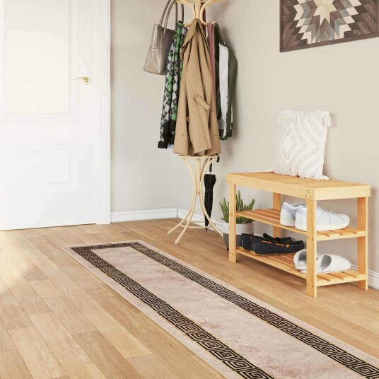 Teppe Runner MARSA Svart 50 x 300 cm Polyester og PVC Teppe Runner MARSA Svart 50 x 300 cm Polyester og PVC