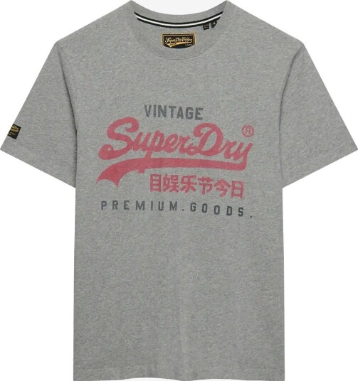 Superdry Vl Heritage Relaxed Tee - DARK VINTAGE GREY MARL - L