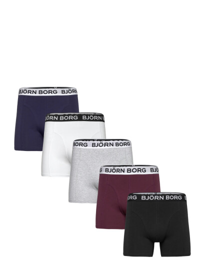 Björn Borg Cotton Stretch Boxer 5P - Multi/patterned - L