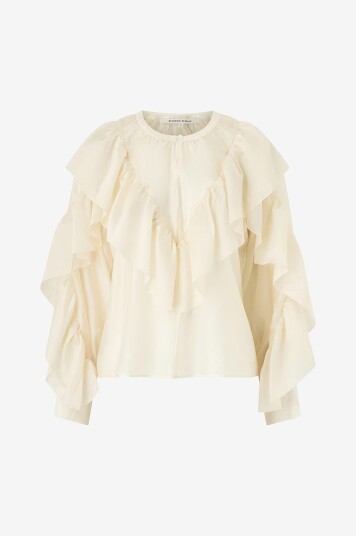 Second Female Bluse Fria Frill Natur