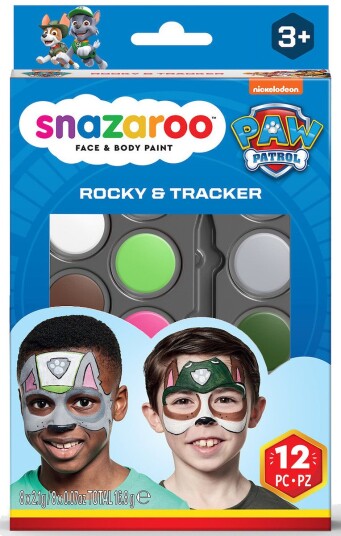 Snazaroo Paw Patrol Rocky Og Tracker Ansiktsmaling - 3+ År