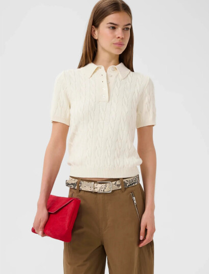 Gestuz Gzthilla Polo Pullover Cream XS Gestuz Gzthilla Polo Pullover Cream XS