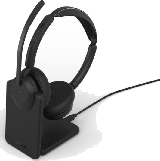 Jabra Evolve3 45 trådløst over-øre-headset + stativ (MS Link 390c)