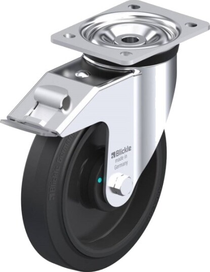 Blickle 851307 Lk-Poev 200Kad-Fi Styrehjul Med Brems Hjuldiameter 200 Mm Bæreevne (Maks.) 500 Kg 1 Stk