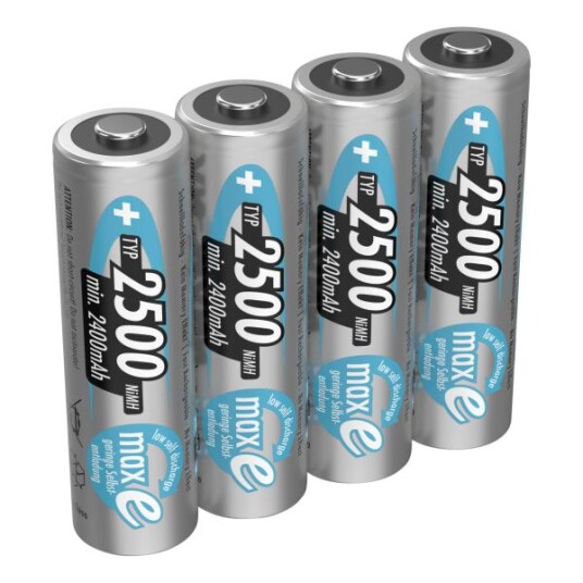 Ansmann 4-pakning Mignon AA Oppladbare NiMH Batterier 2500 mAh Ansmann 4-pakning Mignon AA Oppladbare NiMH Batterier 2500 mAh
