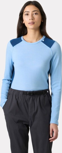 Helly Hansen Dame Lifa Merino Mellomvekt Crew Basislag Blå 3xl