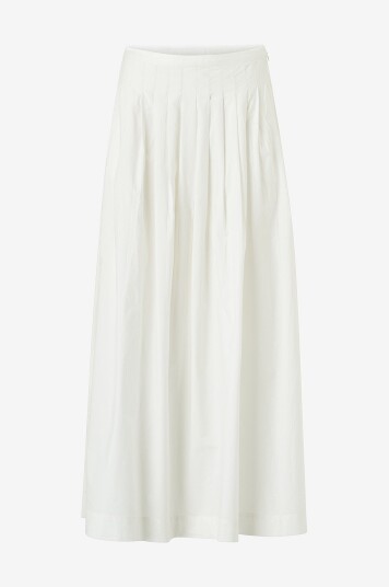 Gina Tricot Maxi skjørt Pleated Hvit