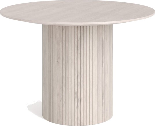 Kopparbo rundt spisebord 110 cm finér Hvitlasert