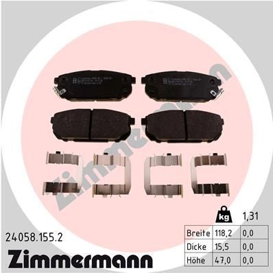 Bremseklosser ZIMMERMANN 24058.155.2