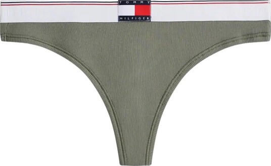 Tommy Hilfiger Varsity Rib Thong   UTILITY SAGE   S